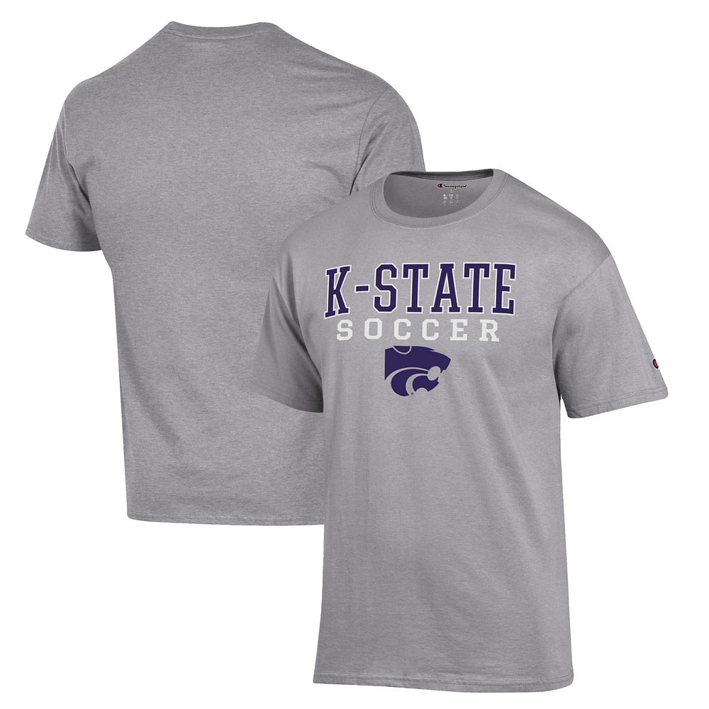 Men's Champion Kansas State Wildcats Soccer Stack Logo T-Shirt