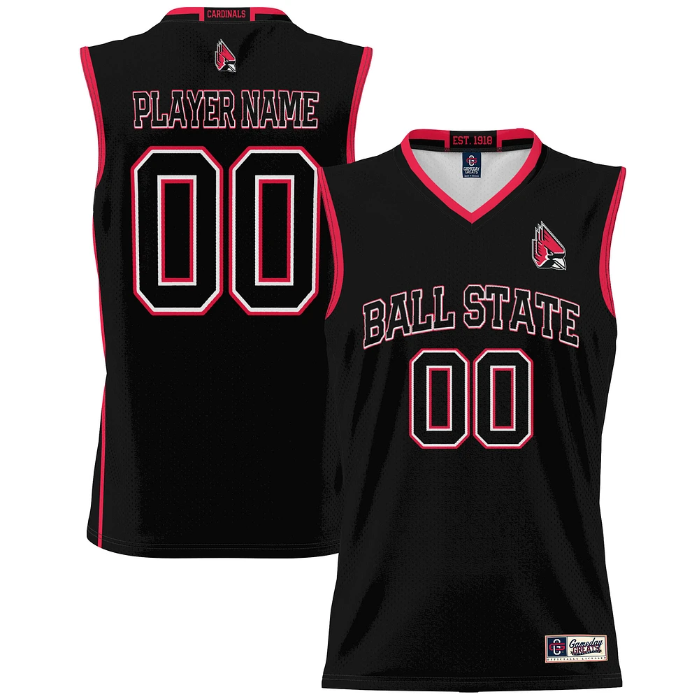 Youth Game Day Greats Black Ball State Cardinals NIL Pick-A-Player Lightweight Men's Basketball Jersey