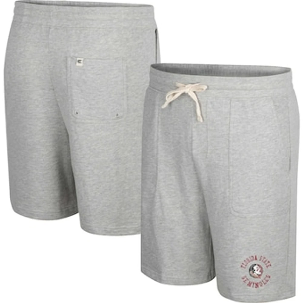 Men's Colosseum Heather Gray Florida State Seminoles Love To Hear This Terry Shorts