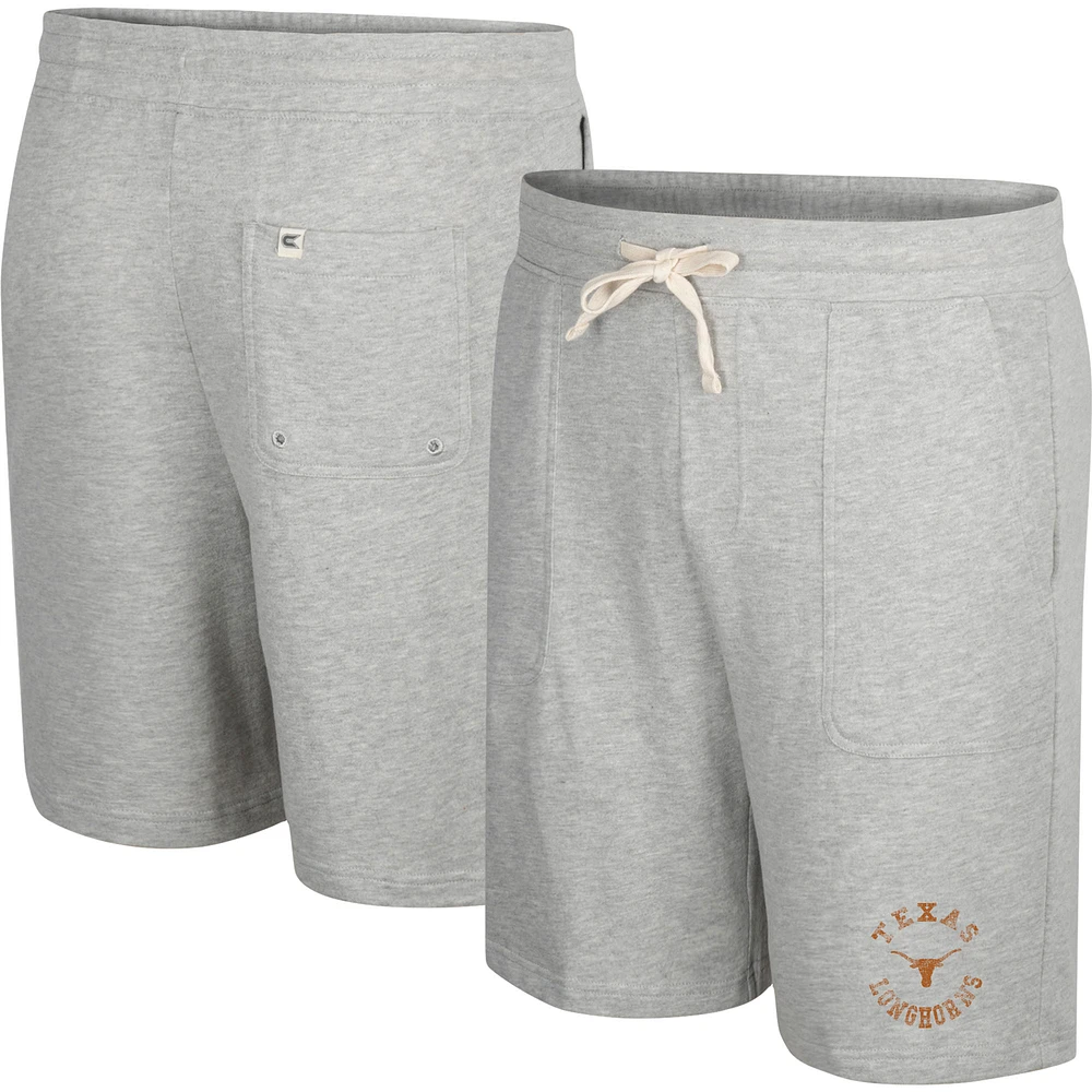Men's Colosseum Heather Gray Texas Longhorns Love To Hear This Terry Shorts