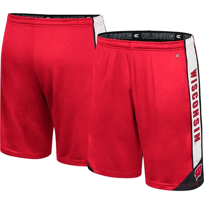 Men's Colosseum Red Wisconsin Badgers Haller Shorts