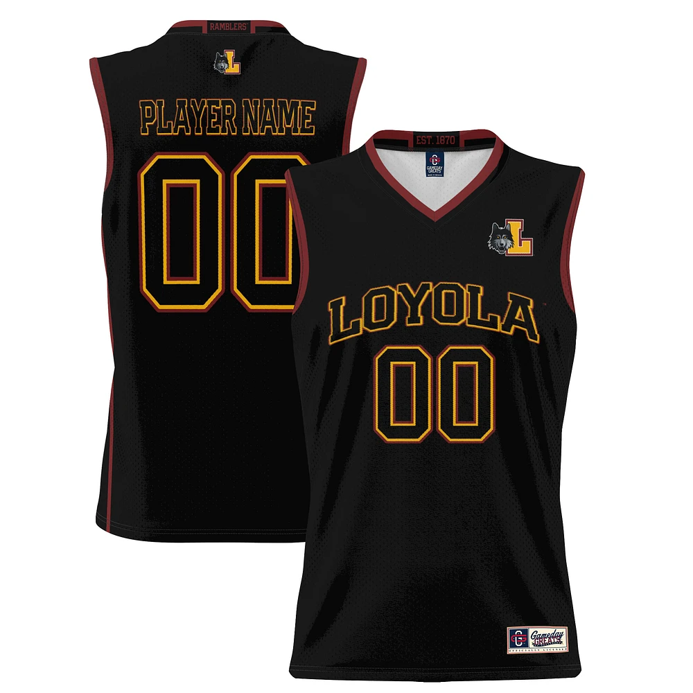 Unisex GameDay Greats Black Loyola Chicago Ramblers Lightweight NIL Pick-A-Player Women's Basketball Jersey