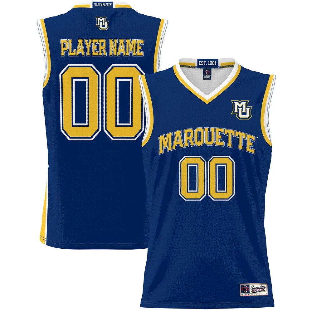 Unisex GameDay Greats Navy Marquette Golden Eagles Lightweight NIL Pick-A-Player Women's Basketball Jersey