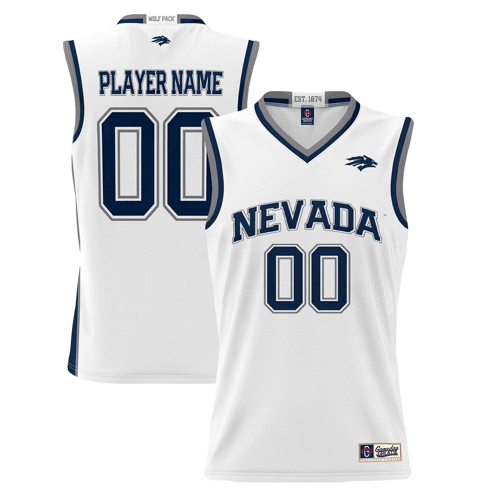 Unisex GameDay Greats White Nevada Wolf Pack Lightweight NIL Pick-A-Player Women's Basketball Jersey