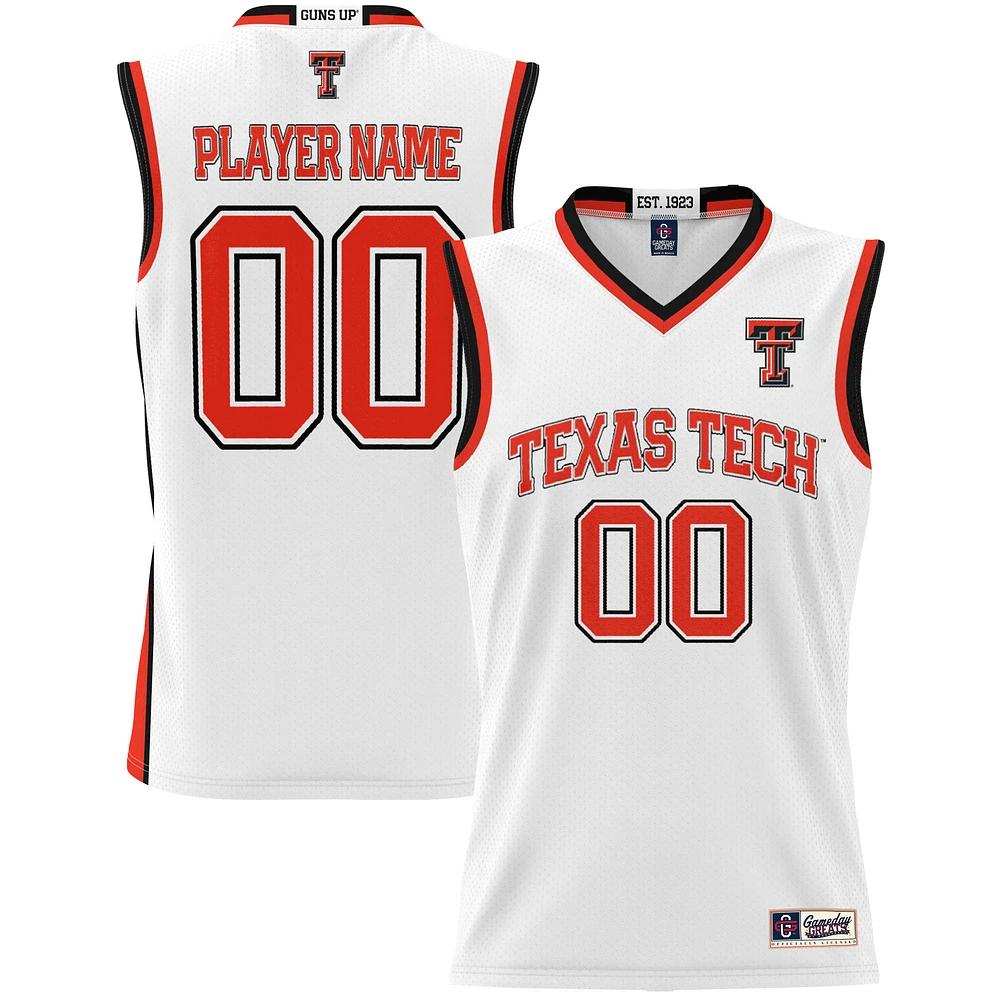 Unisex GameDay Greats White Texas Tech Red Raiders Lightweight NIL Pick-A-Player Women's Basketball Jersey