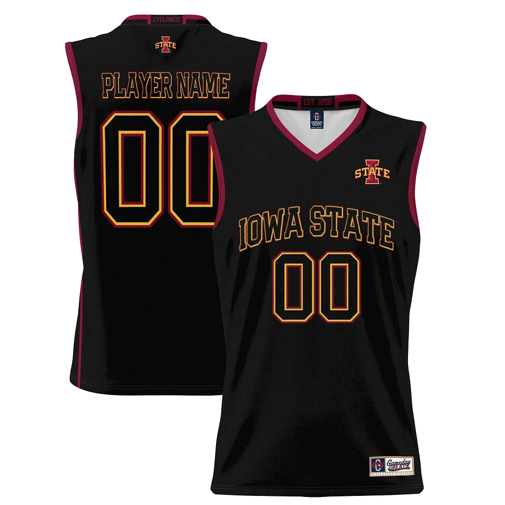 Youth GameDay Greats Black Iowa State Cyclones NIL Pick-A-Player Lightweight Women's Basketball Jersey