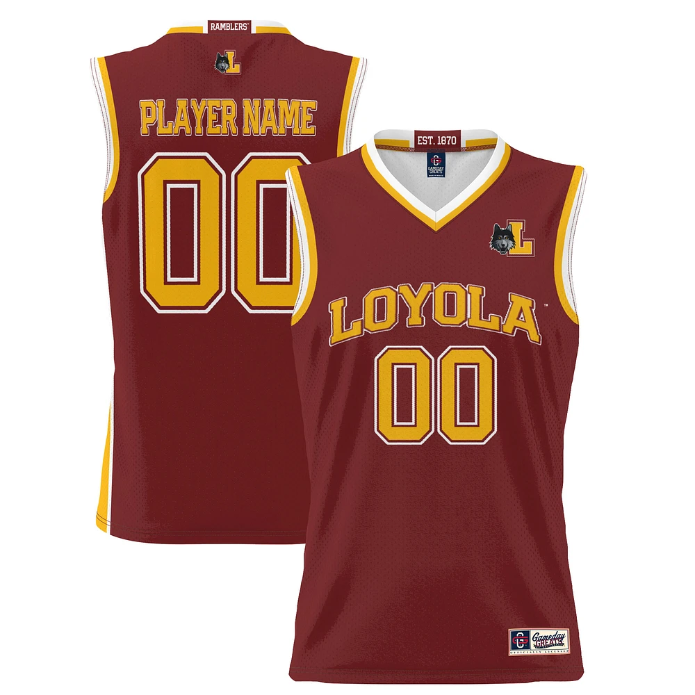 Youth GameDay Greats Maroon Loyola Chicago Ramblers NIL Pick-A-Player Lightweight Women's Basketball Jersey