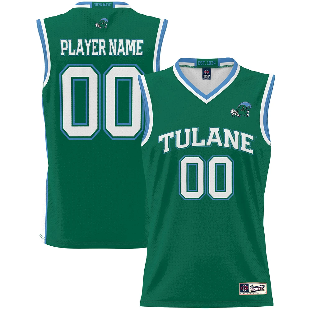 Youth GameDay Greats Green Tulane Wave NIL Pick-A-Player Lightweight Women's Basketball Jersey