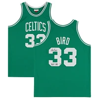 Larry Bird Boston Celtics Autographed Mitchell & Ness Kelly Green 1985-86 Authentic Jersey with "HOF 1998" Inscription - Limited Edition of 133