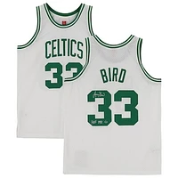Larry Bird Boston Celtics Autographed Mitchell & Ness White 1985-86 Swingman Jersey with "HOF 1998" Inscription - Limited Edition of 33