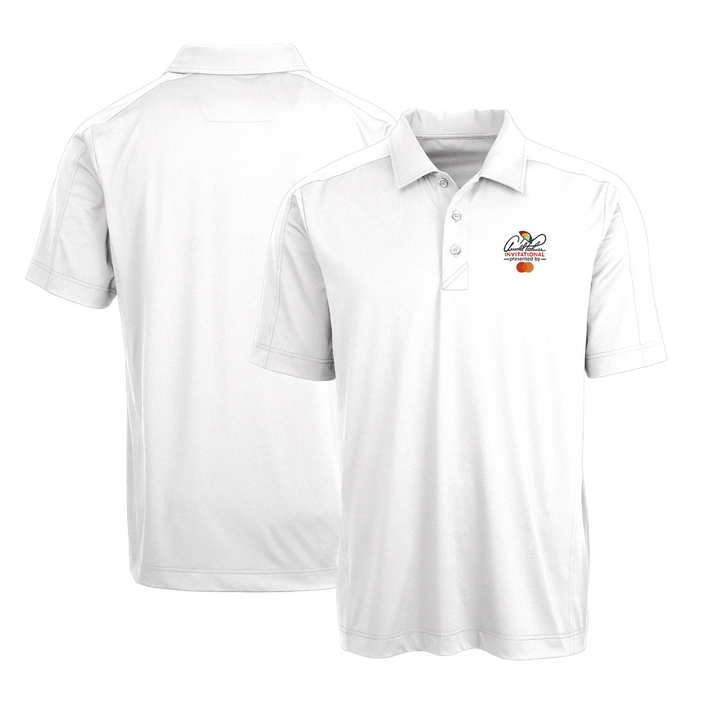 Men's Cutter & Buck White Arnold Palmer Invitational Prospect Textured Stretch Polo