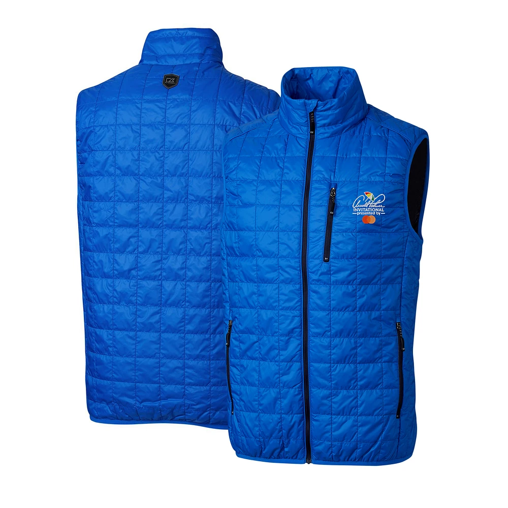 Men's Cutter & Buck Royal Arnold Palmer Invitational Rainier PrimaLoft Eco Insulated Full-Zip Puffer Vest