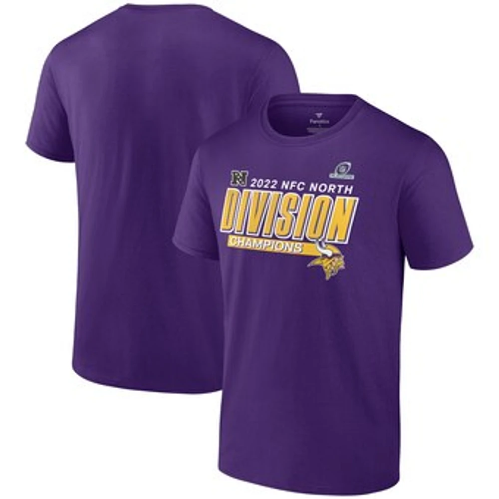 Men's Fanatics Purple Minnesota Vikings 2022 NFC North Division Champions Big & Tall Divide Conquer T-Shirt