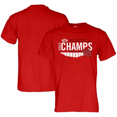 Men's Blue 84 Red Utah Utes 2022 PAC-12 Football Conference Champions Locker Room T-Shirt