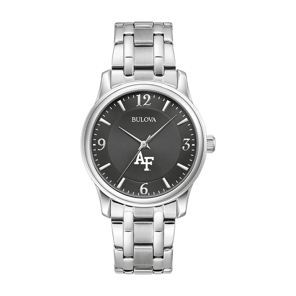 Bulova Black Air Force Falcons Stainless Steel Corporate Collection Watch
