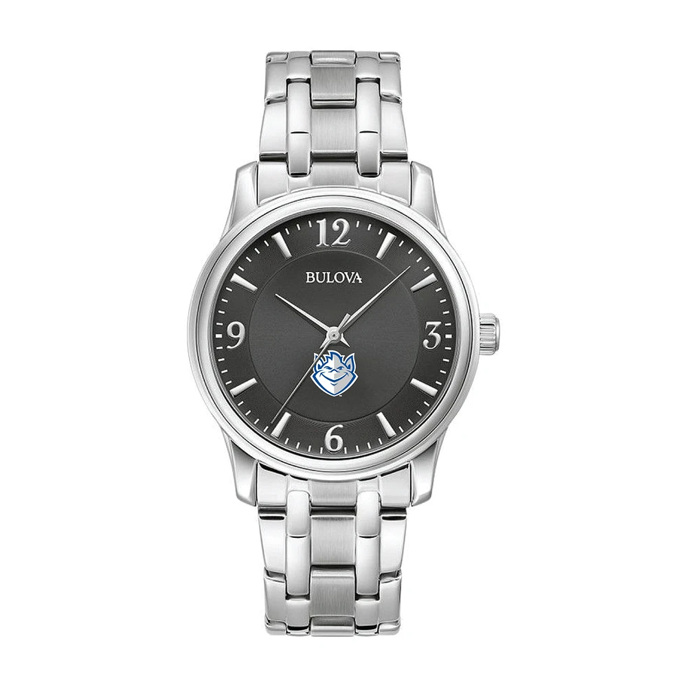 Bulova Black Saint Louis Billikens Stainless Steel Corporate Collection Watch