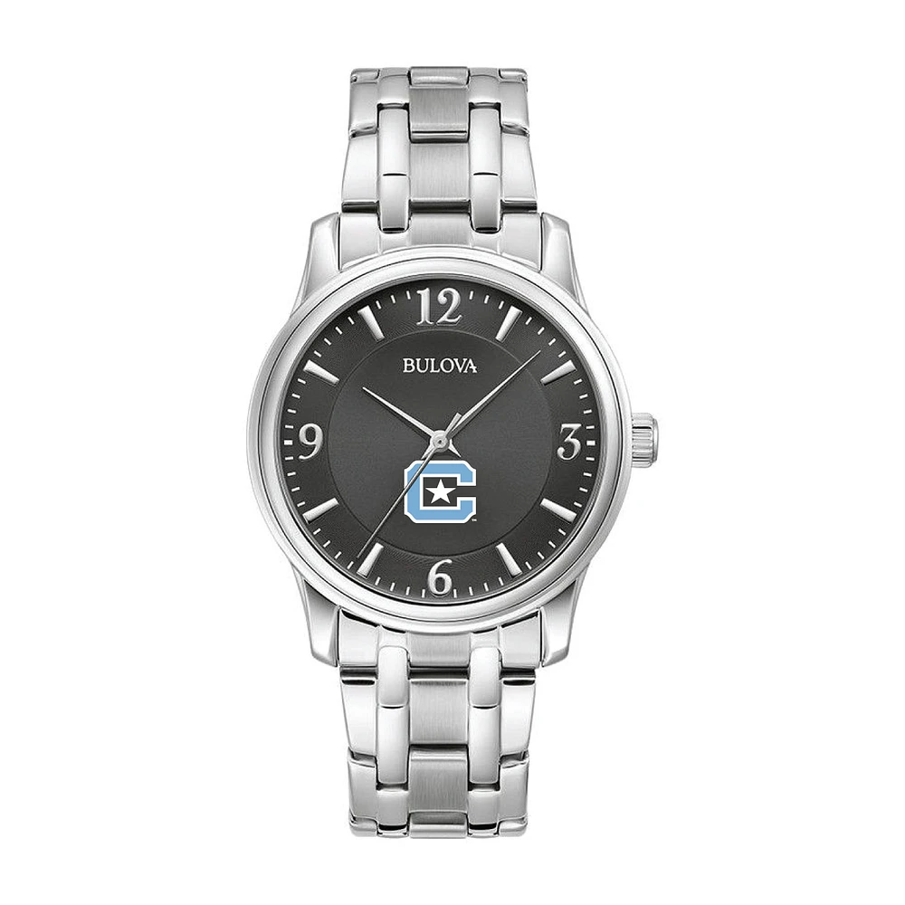 Bulova Black Citadel Bulldogs Stainless Steel Sport Classic Watch