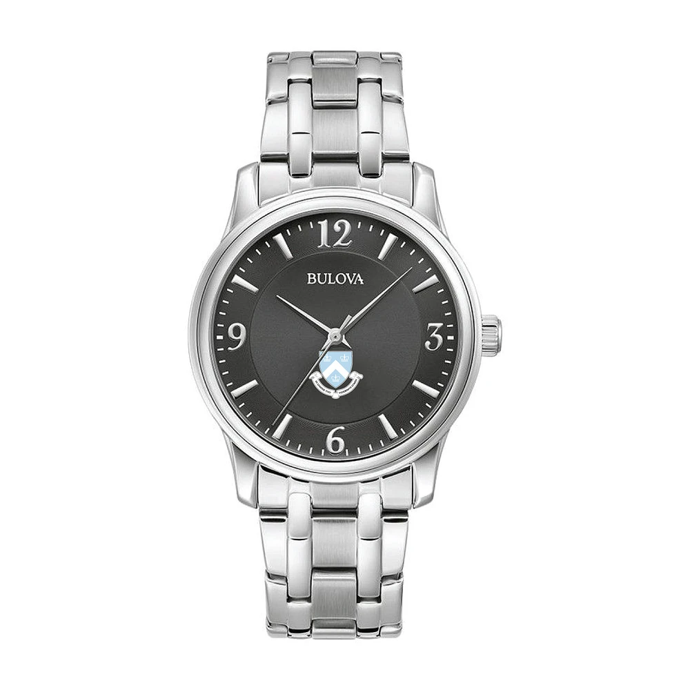 Bulova Black Columbia University Stainless Steel Corporate Collection Watch