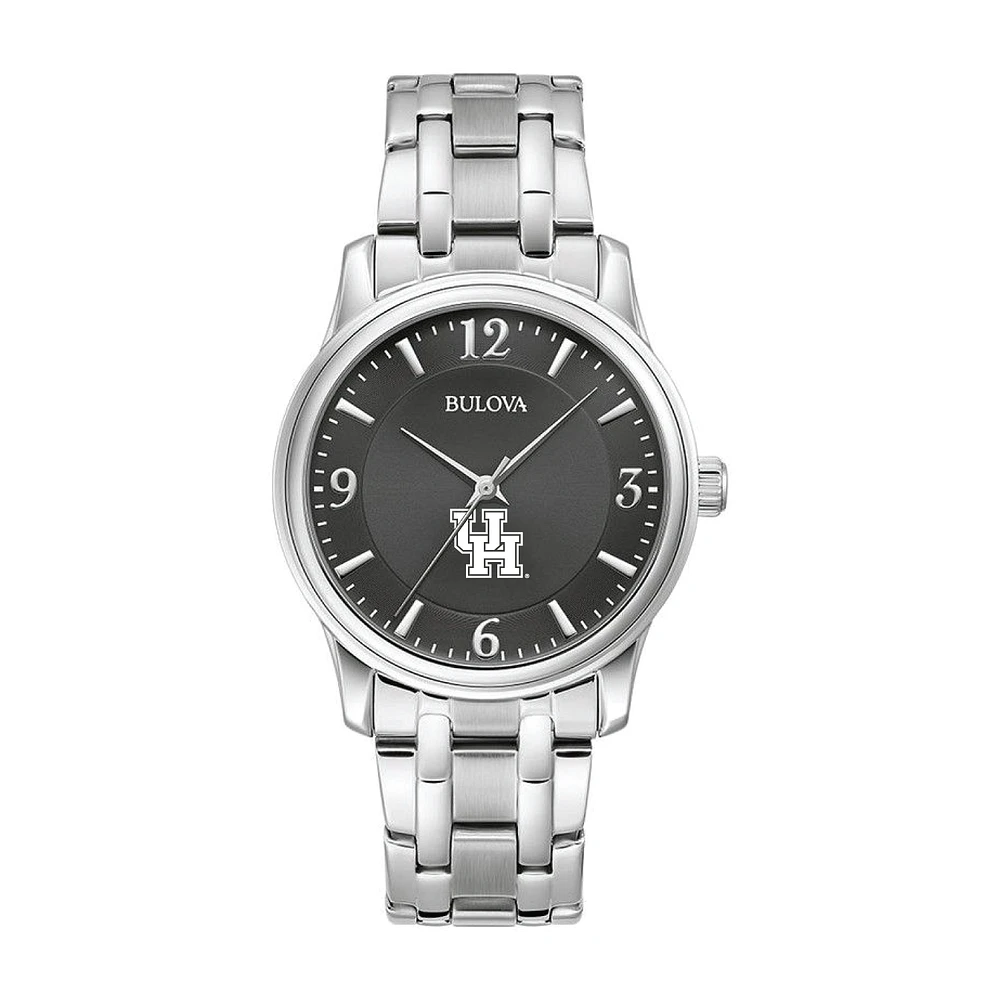 Bulova Black Houston Cougars Stainless Steel Corporate Collection Watch