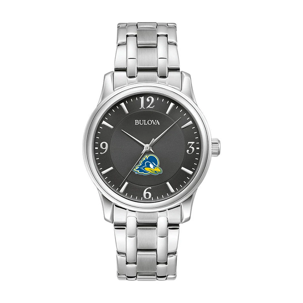 Bulova Black Delaware Fightin' Blue Hens Stainless Steel Corporate Collection Watch