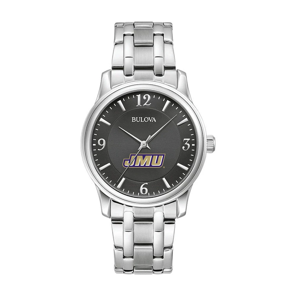 Bulova Black James Madison Dukes Stainless Steel Corporate Collection Watch