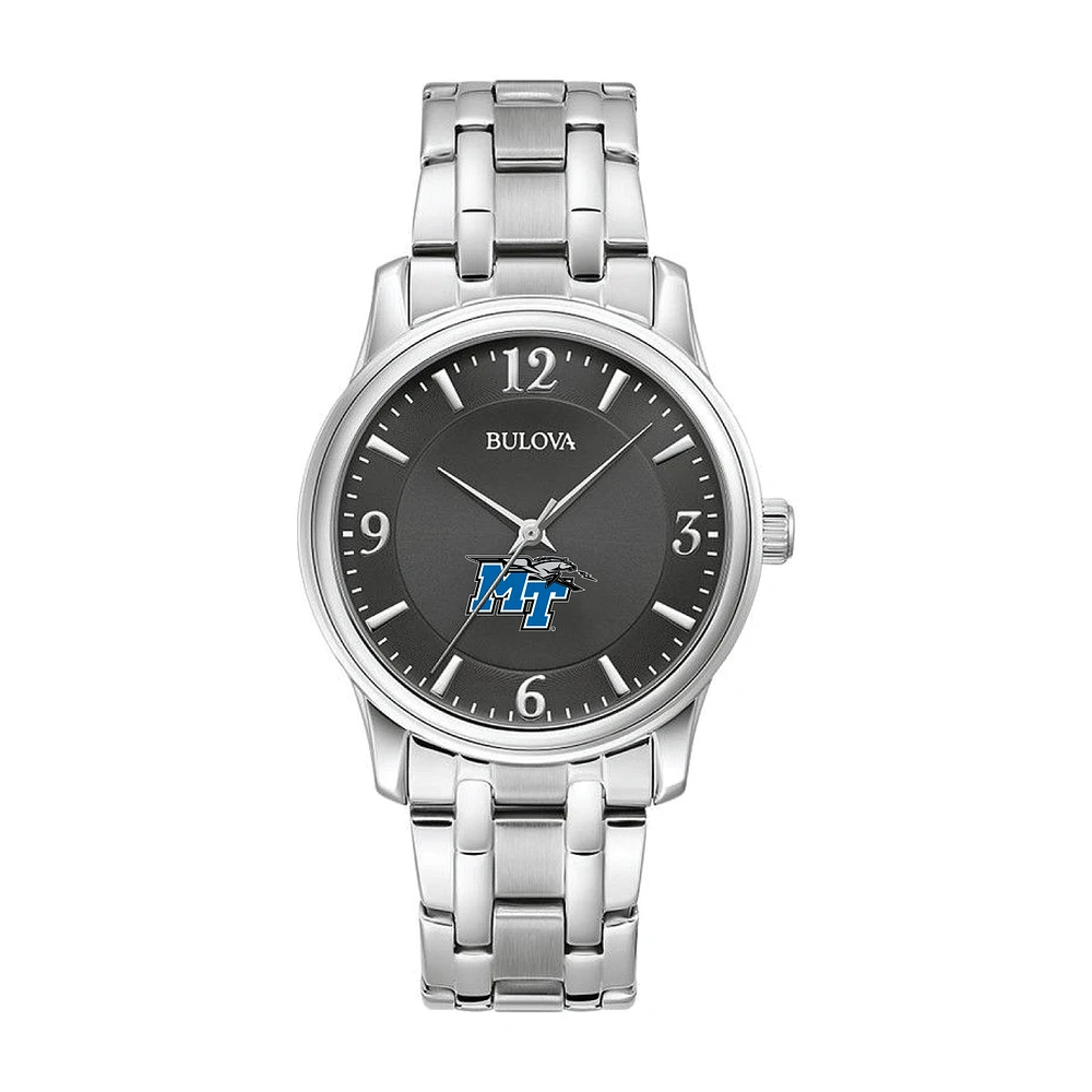 Bulova Black MTSU Blue Raiders Stainless Steel Corporate Collection Watch