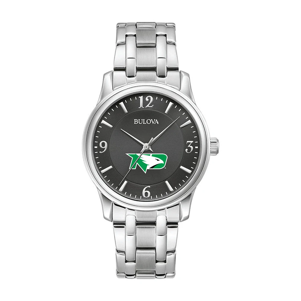 Bulova Black North Dakota Stainless Steel Corporate Collection Watch