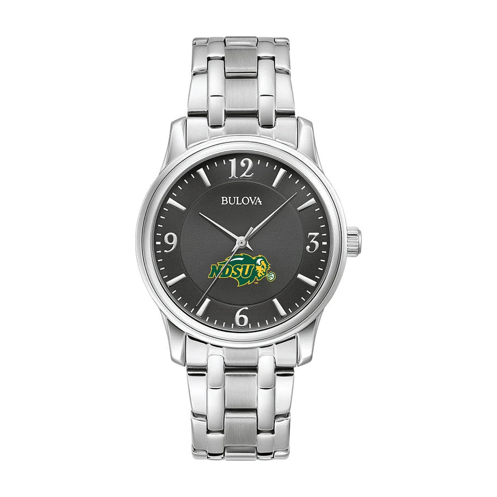 Bulova Black NDSU Bison Stainless Steel Corporate Collection Watch