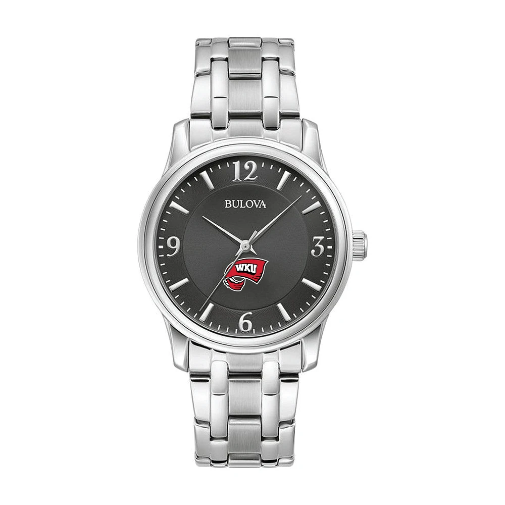 Bulova Black Western Kentucky Hilltoppers Stainless Steel Corporate Collection Watch