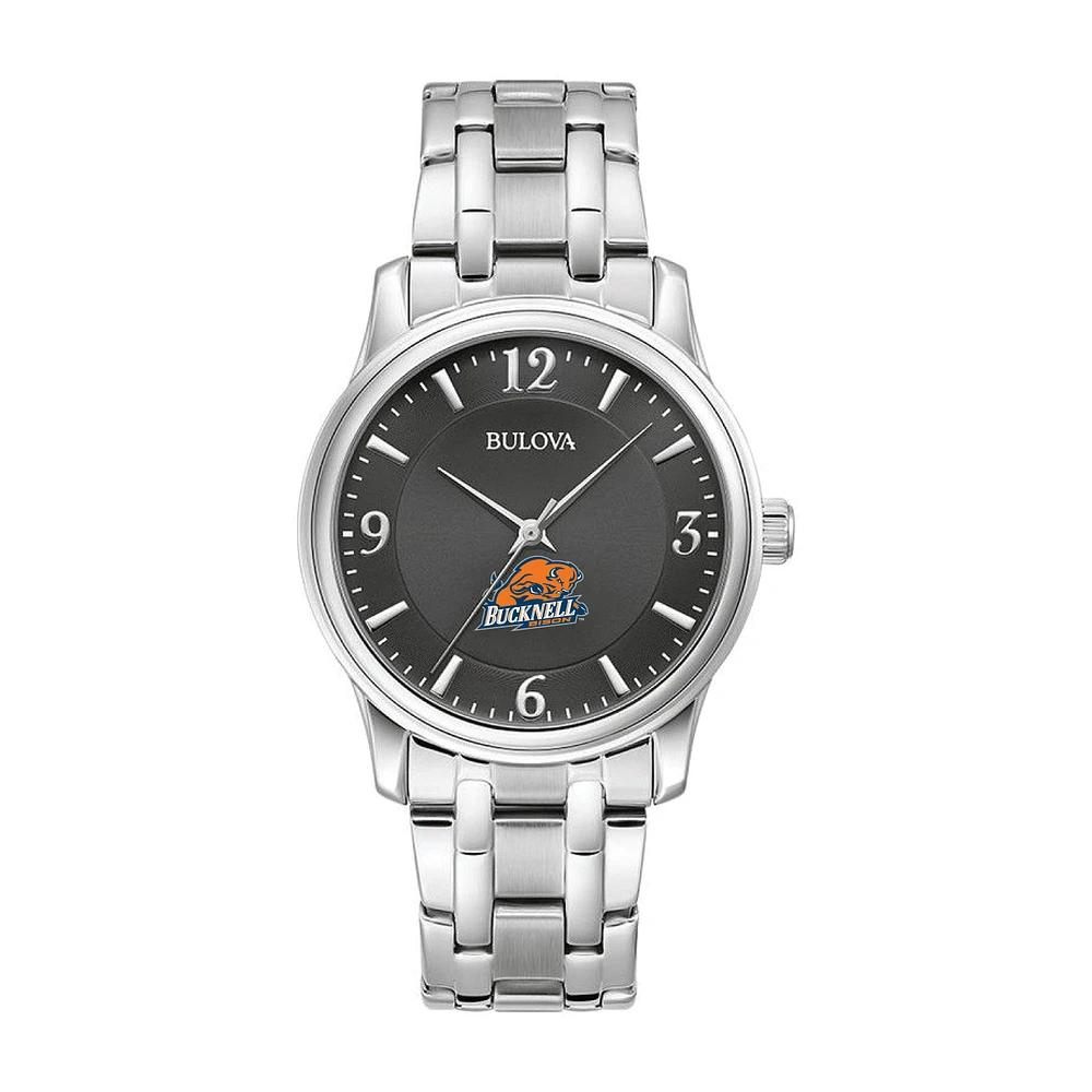 Bulova Black Bucknell Bison Stainless Steel Corporate Collection Watch