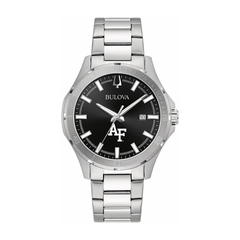 Bulova Black Air Force Falcons Stainless Steel Sport Classic Watch