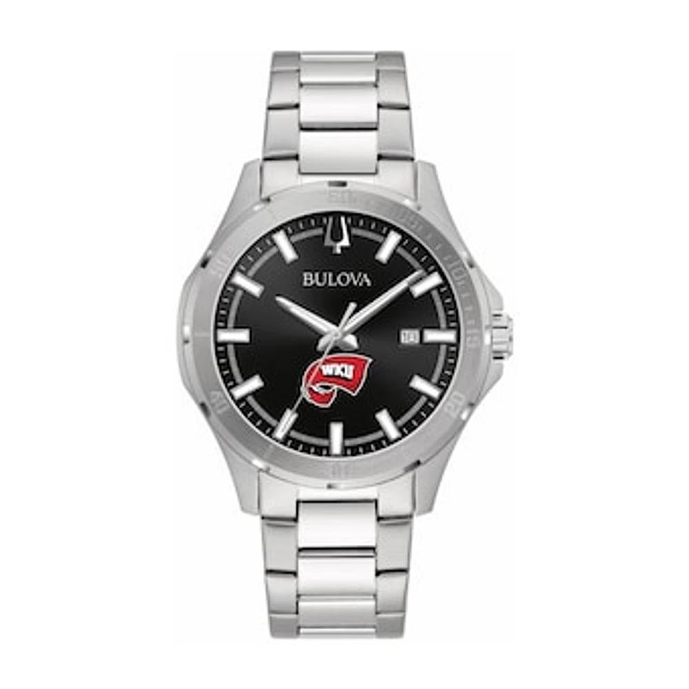 Bulova Black Western Kentucky Hilltoppers Stainless Steel Sport Classic Watch