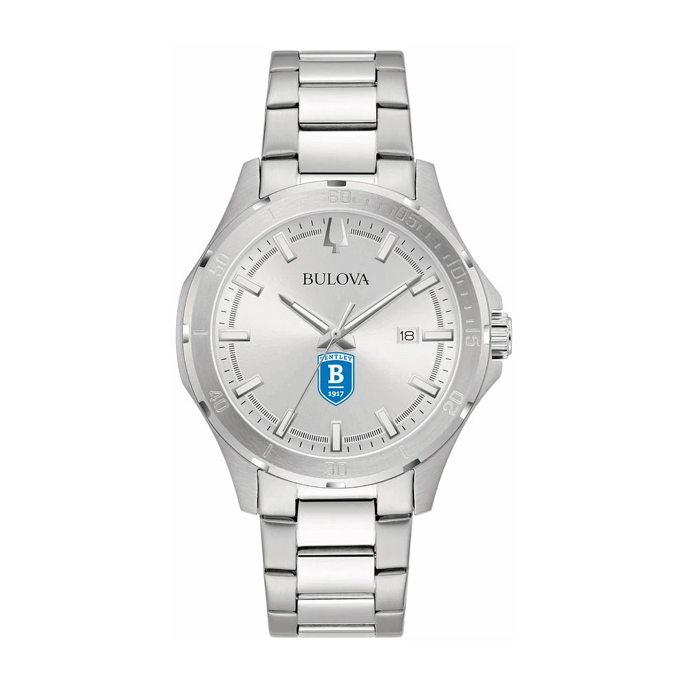 Bulova Silver Bentley Falcons Stainless Steel Classic Sport Watch