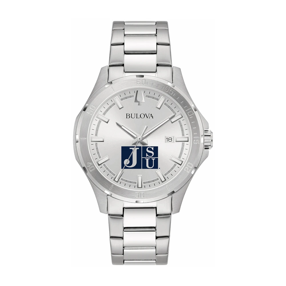 Bulova Silver Jackson State Tigers Stainless Steel Classic Sport Watch