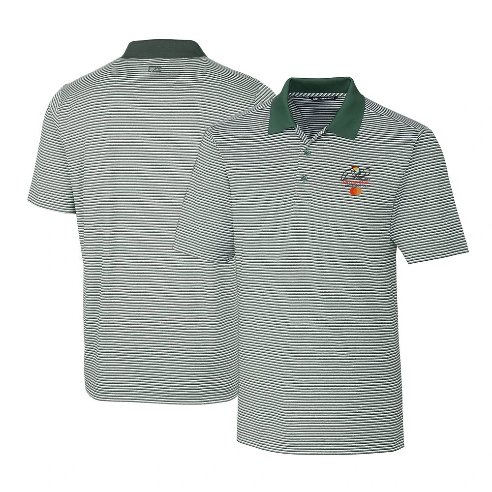 Men's Cutter & Buck Hunter Green Arnold Palmer Invitational Big Tall Forge Tonal Stripe Stretch Polo