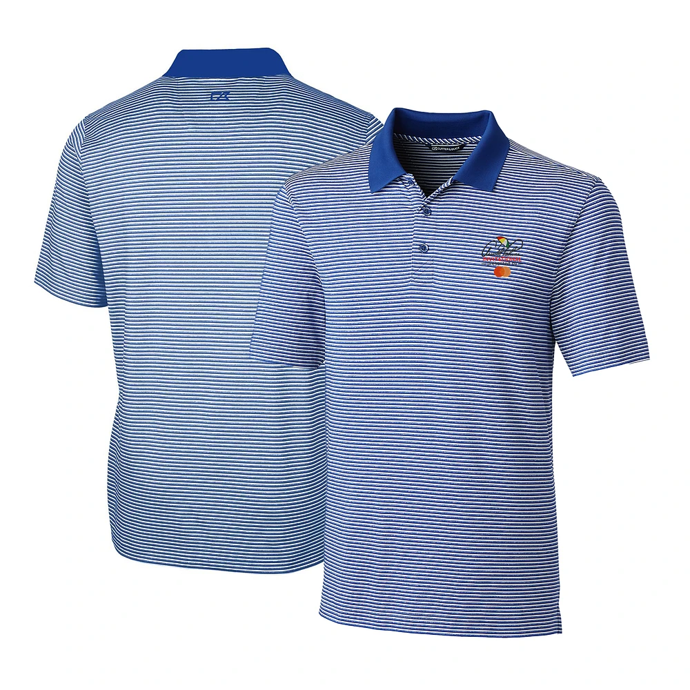 Men's Cutter & Buck Blue Arnold Palmer Invitational Big Tall Forge Tonal Stripe Stretch Polo
