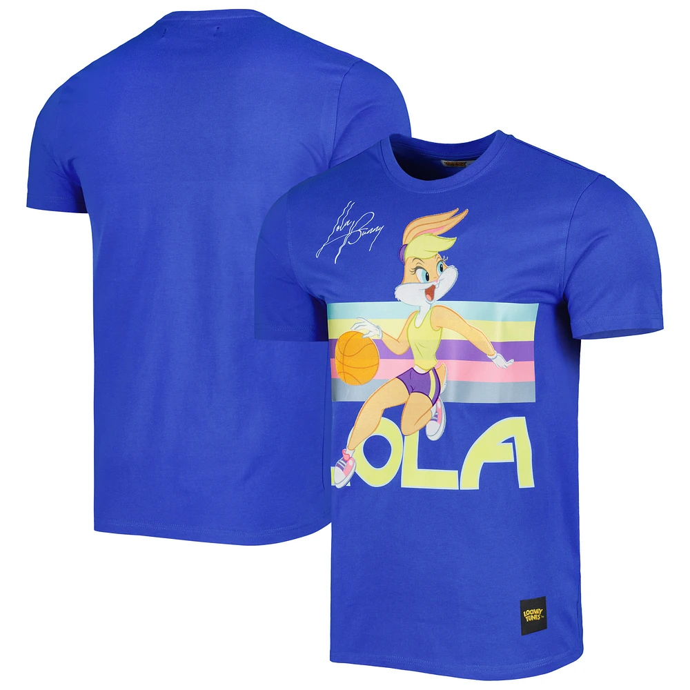 Unisex Freeze Max Royal Looney Tunes Lola Bunny Basketball Pastel Striped T-Shirt