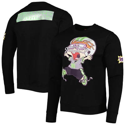 Unisex Freeze Max Black Rugrats Chuckie Runaway Football Pullover Sweatshirt