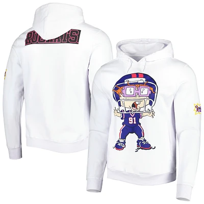 Unisex Freeze Max White Rugrats Chuckie Wide Open Football Pullover Hoodie