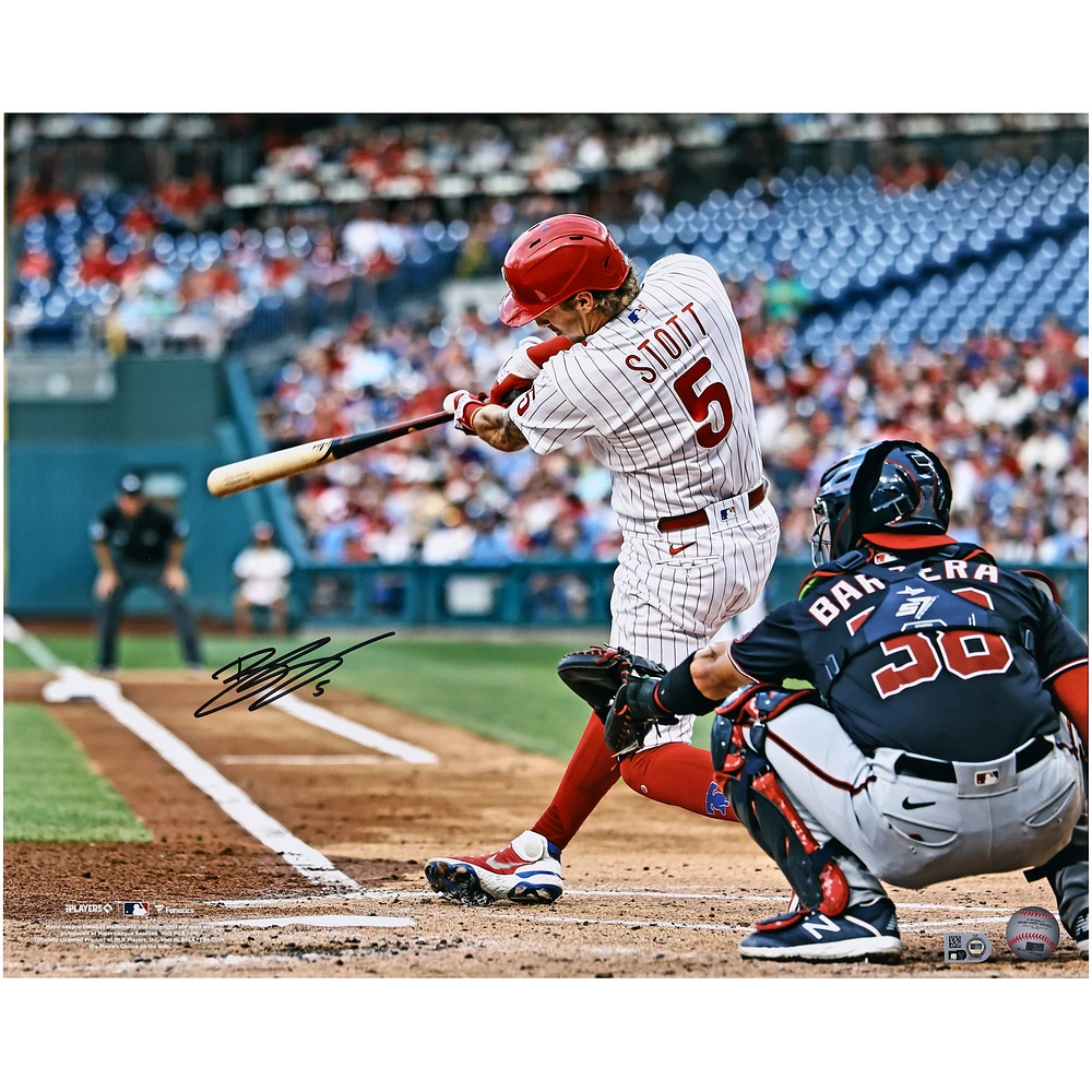 Bryson Stott Philadelphia Phillies Autographed 16" x 20" Hitting Spotlight Photograph