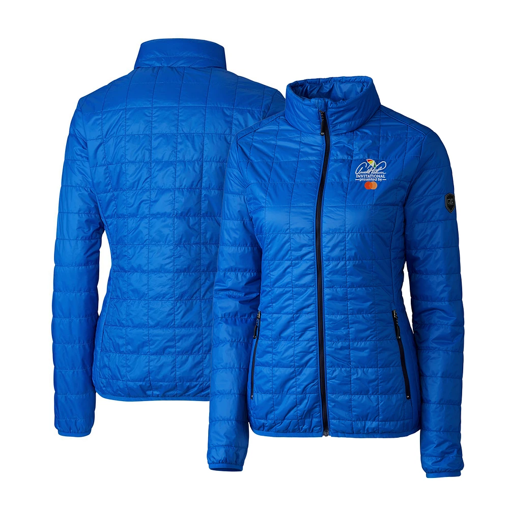 Women's Cutter & Buck Royal Arnold Palmer Invitational Rainier PrimaLoft Eco Insulated Full-Zip Puffer Jacket