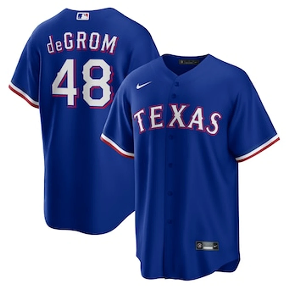 Men's Nike Jacob deGrom Royal Texas Rangers Alternate 2 Replica Jersey