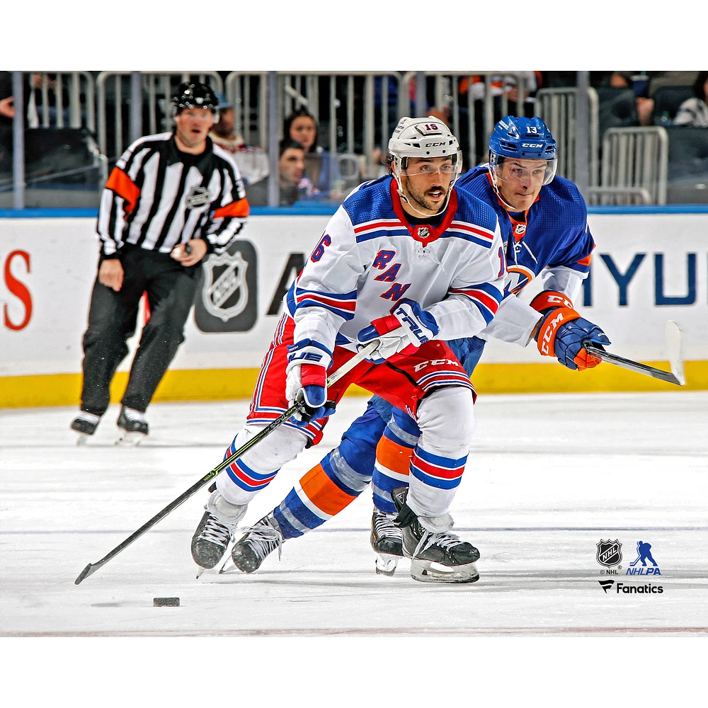 Vincent Trocheck New York Rangers Unsigned Brings the Puck Up Ice Photograph