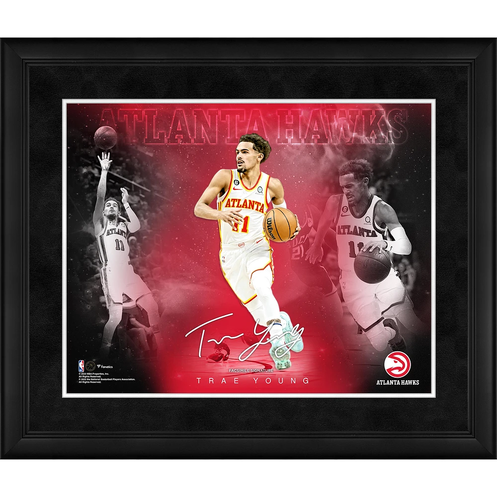 Trae Young Atlanta Hawks Facsimile Signature Framed 16" x 20" Stars of the Game Collage
