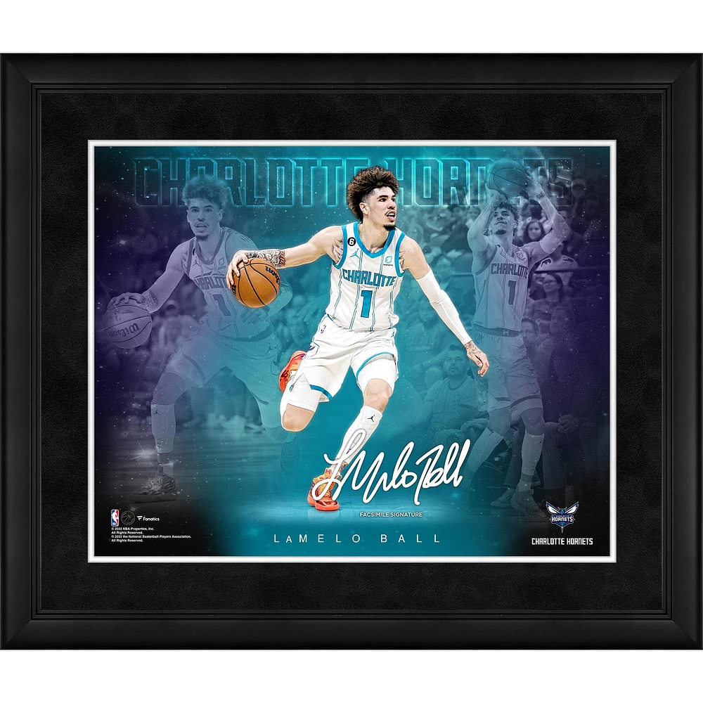 LaMelo Ball Charlotte Hornets Facsimile Signature Framed 16" x 20" Stars of the Game Collage