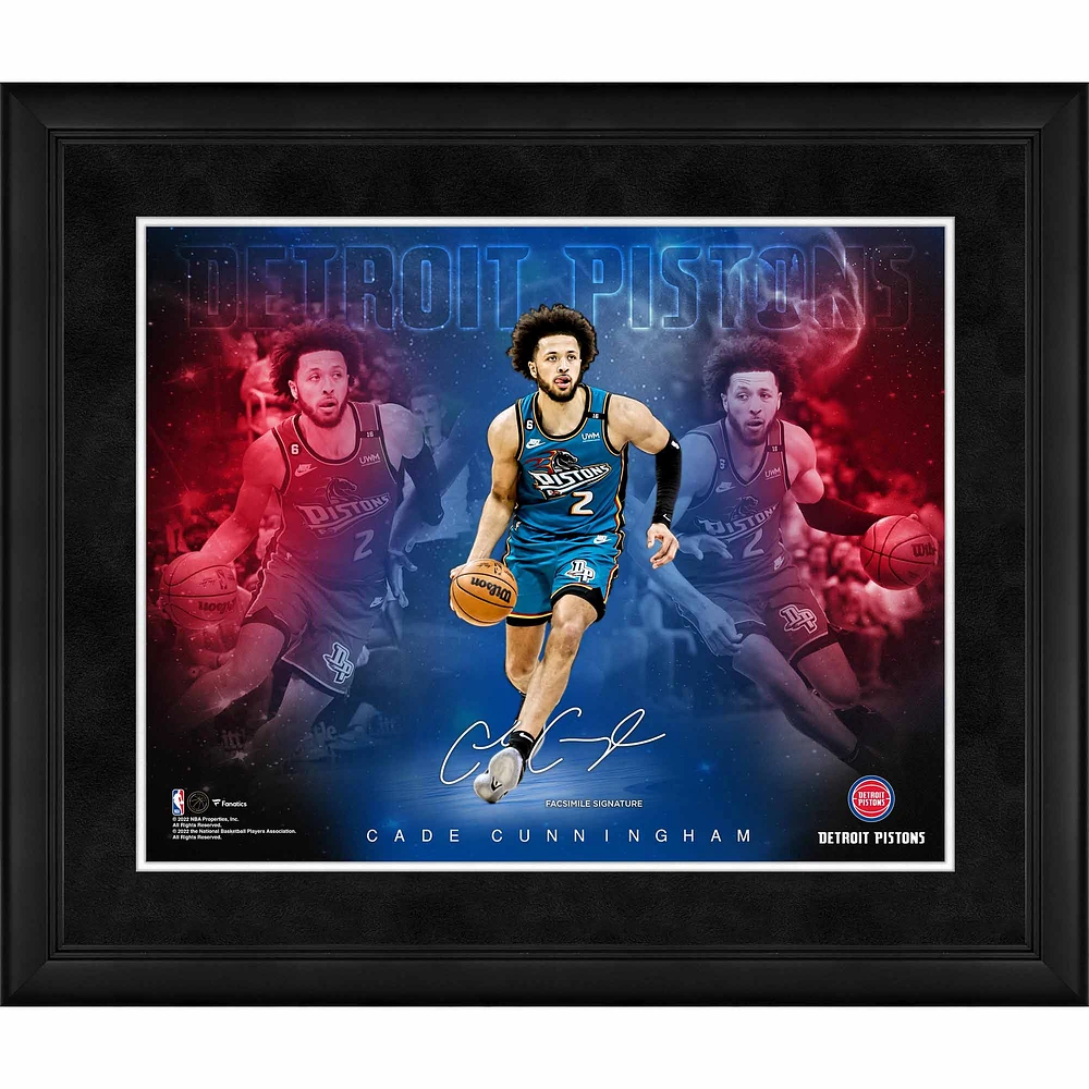 Cade Cunningham Detroit Pistons Facsimile Signature Framed 16" x 20" Stars of the Game Collage
