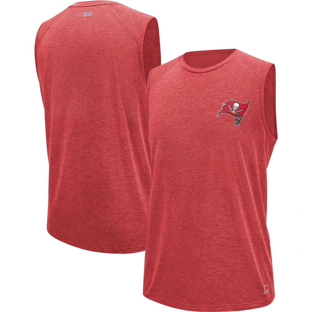 Men's MSX by Michael Strahan Red Tampa Bay Buccaneers Warm Up Sleeveless T-Shirt