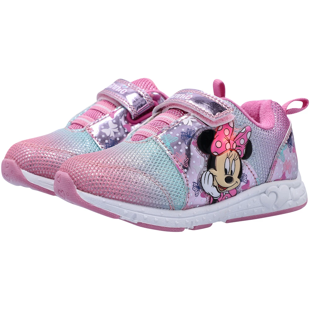 Girls Josmo Pink Minnie Mouse Light Up Sneakers