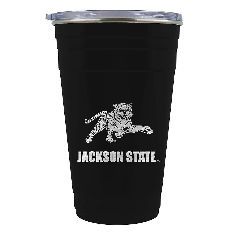 Black Jackson State Tigers 22oz. Mascot Logo Tailgater Tumbler