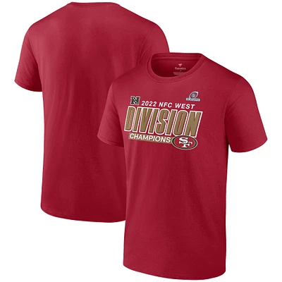 Men's Fanatics Scarlet San Francisco 49ers 2022 NFC West Division Champions Big & Tall Divide Conquer T-Shirt